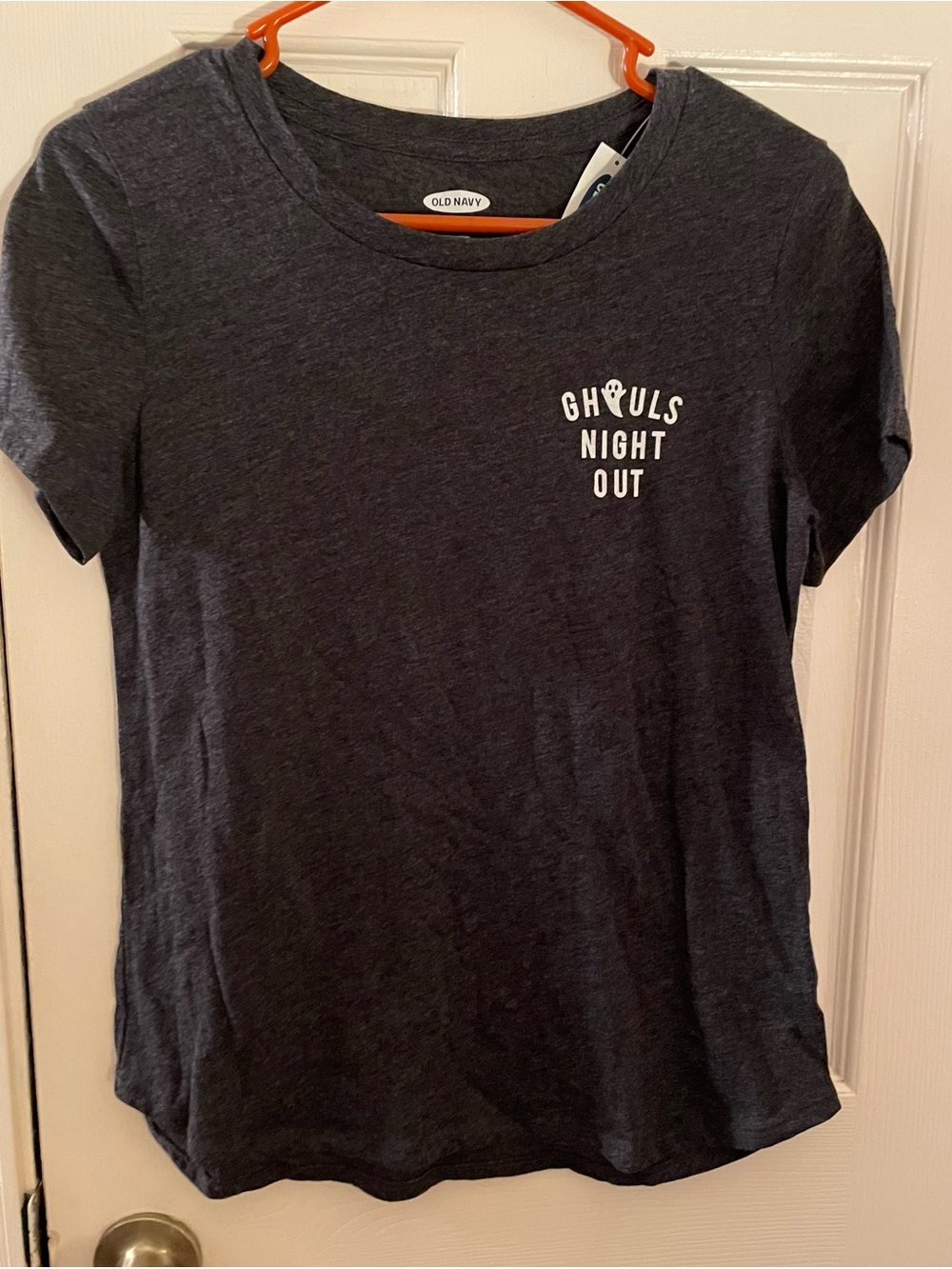 Old Navy Dark Gray Women’s  "Ghouls Night Out" Short Sleeve Tee Small NWT